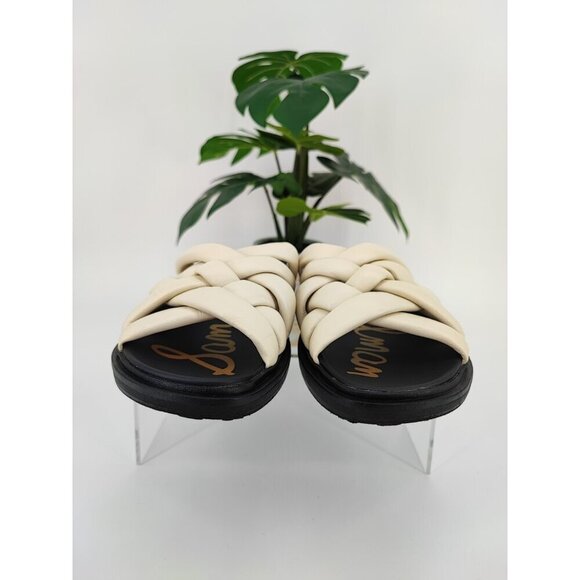 Sam Edelman Women's Vaugn Modern Ivory Nappa Leather Sandals Size 8.5US - Picture 2 of 8